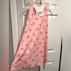 New 🦩 Sleeveless, Racerback , Pink Flamingo Dress with POCKETS